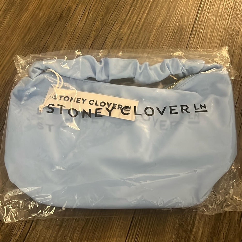 Stoney Clover Lane Scrunch Handle Bag in Periwinkle Blue Nylon NWT